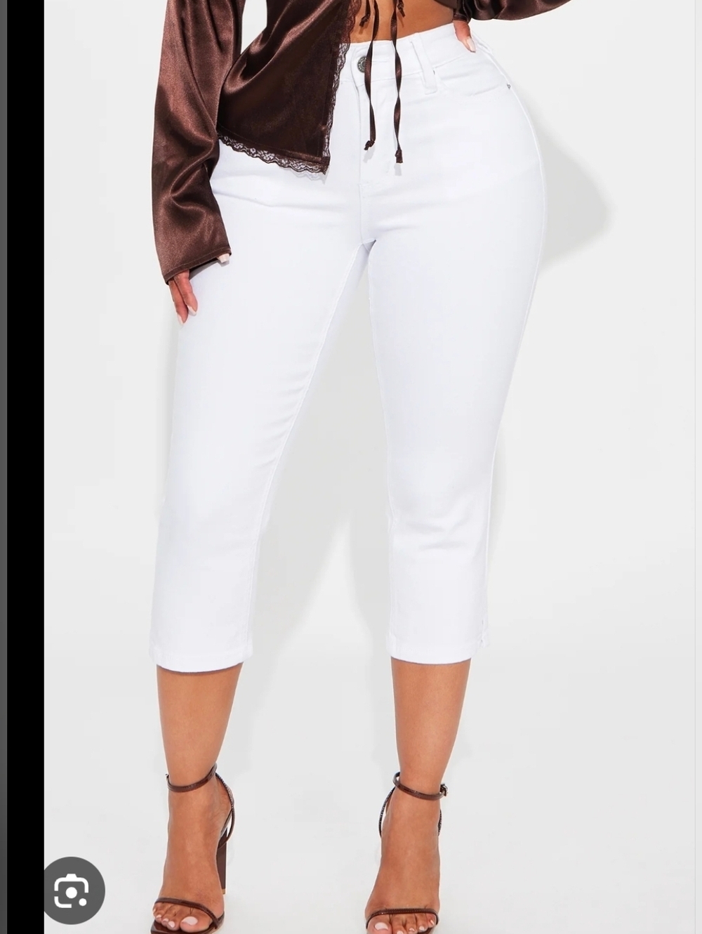 Gloria Vanderbilt Women's and Plus High Rise Stretch Capri Slimming Efect Pants